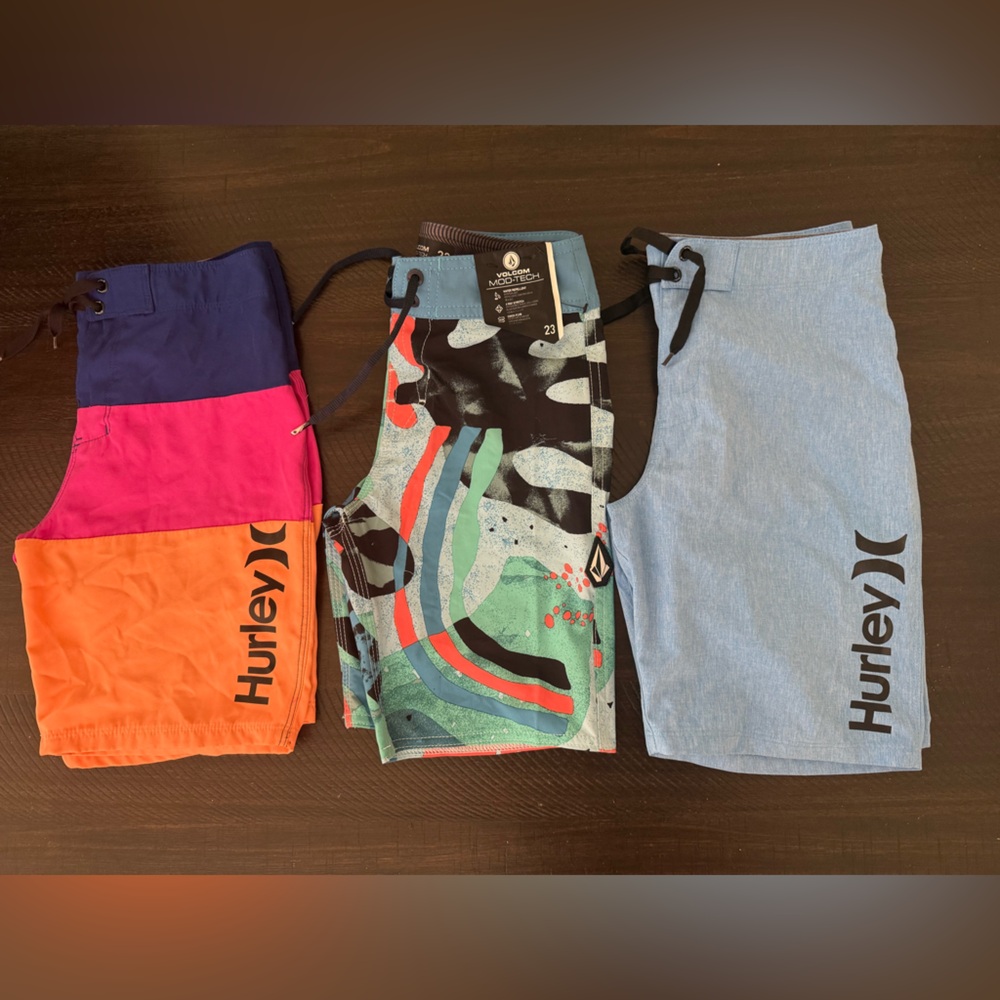 Boys Hurley/Volcom swim trunks
